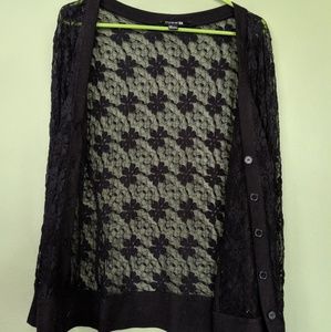 Black lace cardigan